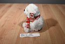 Ganz Winter Cub White Bear in Red White Scarf Beanbag Plush