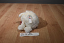 Ganz Winter Cub White Bear in Red White Scarf Beanbag Plush