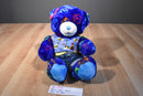 Build-A-Bear Blue Peace Sign Bear Plush in a Bee Shirt and Jeans
