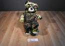 Build-A-Bear Green Camo Army Military Bear Plush