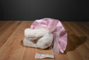 Build a Bear White and Pink  Bear Beanbag Plush in a Pink Dress