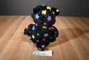 Build a bear Black Bear 2012 Plush With Colored Stars