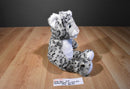 Build a Bear White Gray Black Spotted Snow Leopard 2019 Plush With Blue Eyes