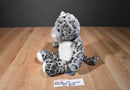 Build a Bear White Gray Black Spotted Snow Leopard 2019 Plush With Blue Eyes