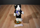 Boyd's Bears Milton R Penworthy Black and White Cat with Blue Bow 1999 Plush