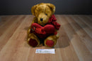 Dan Dee Brown Teddy Bear Plush With Red Heart and Bow