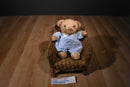 Carter's Brown Teddy Bear in Blue Pajamas Rattle Plush