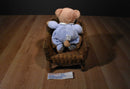 Carter's Brown Teddy Bear in Blue Pajamas Rattle Plush