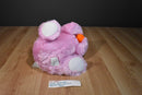 Chrisha Playful Plush Pink and White Bunny Rabbit 2009 Plush with Carrot