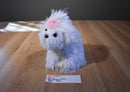 Dan Dee White Maltese/Bichon Puppy Dog Plush With Pink Bow