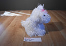 Dan Dee White Maltese/Bichon Puppy Dog Plush With Pink Bow