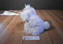 Dan Dee White Maltese/Bichon Puppy Dog Plush With Pink Bow