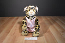 Build a Bear Vintage Clouded Leopard Beanbag Plush in Pink Silk Pajamas