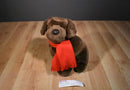 Gund Target Chocolate Lab Plush with a Red Scarf