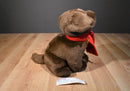 Gund Target Chocolate Lab Plush with a Red Scarf