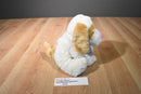 CS International White and Brown Dog Plush with Pink Nose