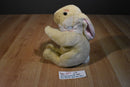Commonwealth Tan Bunny Rabbit With Pink Bow 2007 Beanbag Plush