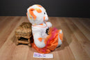 Build-A-Bear White Candy Corn Bear in Orange Dress Plush