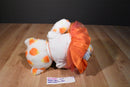 Build-A-Bear White Candy Corn Bear in Orange Dress Plush