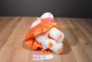 Build-A-Bear White Candy Corn Bear in Orange Dress Plush