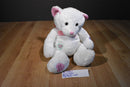 Burton and Burton Candy Hearts White Teddy Bear Plush