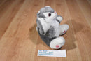 Dan Dee Soft Expressions Grey and White Bunny Rabbit Plush