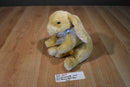 Commonwealth Tan Bunny Rabbit with Blue Bow 2003 Beanbag Plush