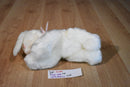 DGE Corp. White Bunny Rabbit Beanbag Plush with a Pink Bow