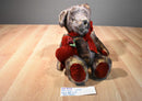 Dan Dee Brown Teddy Bear Plush with Red Heart Pillow and Rose