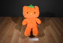 Build-A-Bear Orange Pumpkin Hello Kitty with Green Hats Plush