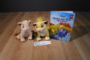 Disney Store Lion King Simba and Nala Plush and Hardcover Book