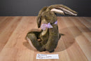 Dakin Brown Bunny Rabbit Beanbag Plush with Pink Bow