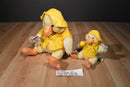 Commonwealth 2 Yellow Ducks In Yellow Raincoats 2002 Plush