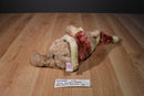 Ganz Heritage Brown Teddy Bear in Santa Suit 2001 Beanbag Plush