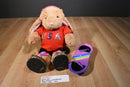 Build a Bear Tan Bunny with Unicorn Skateboard and Gear Plush