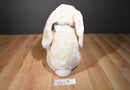 Commonwealth Beige Bunny Rabbit 2006 Beanbag Plush with Blue Bow and Rose
