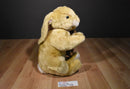 Commonwealth Tan Bunny Rabbit 2006 Beanbag Plush with Purple Bow
