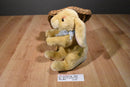 Commonwealth Tan Bunny Rabbit 2006 Beanbag Plush with Blue Bow
