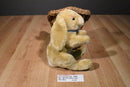 Commonwealth Tan Bunny Rabbit 2006 Beanbag Plush with Blue Bow