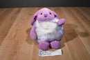 Color Rich Round Fluffy Purple Bunny Rabbit Beanbag Plush