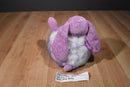 Color Rich Round Fluffy Purple Bunny Rabbit Beanbag Plush