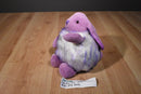 Color Rich Round Fluffy Purple Bunny Rabbit Beanbag Plush
