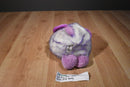 Color Rich Round Fluffy Purple Bunny Rabbit Beanbag Plush