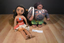 Disney Store Moana Doll and Maui Demi God Doll Plush