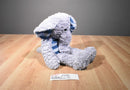 Dan Dee Grey Elephant Plush with Blue and White Stripes on Belly and Ears
