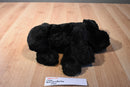 Chosun Black Floppy Dog With Maroon Bow Beanbag Plush