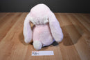 Dan Dee Pink and White Bunny Rabbit Plush With a Blue Flower
