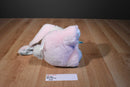 Dan Dee Pink and White Bunny Rabbit Plush With a Blue Flower