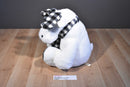 Dan Dee White Moose Plush With Black and White Plaid Antlers