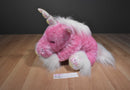 Dan Dee Pink and White Unicorn Beanbag Plush